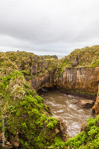 A stone bridge. Paparoa national park, South Island, New Zealand