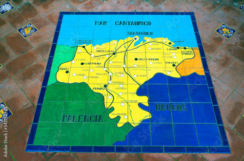 Ceramic map tiles in Seville