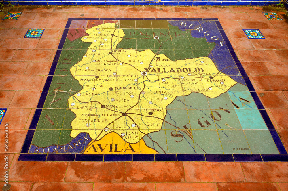 Obraz premium Ceramic map tiles in Seville
