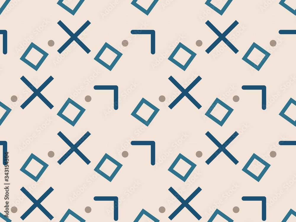  cross and angle on a seamless spring pattern.