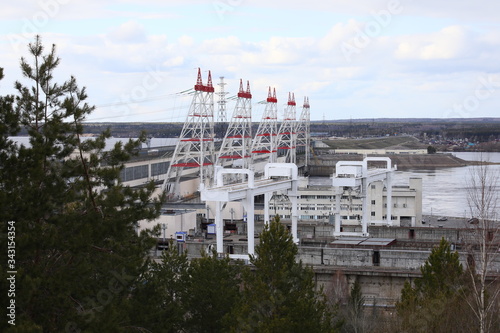 Hydroelectric pumped storage power plant on Volga river