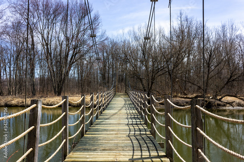 suspension bridge park Plaisance,municipality in Papineau Regional County Municipality in western Quebec, Canada photo