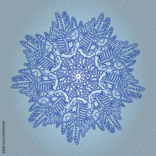 New modern design template of flower mandala illustration, icon or symbol. For Stickers, Labels, Tags, Stamps, Clipart, Gift Wrapping Paper, T-shirt model design