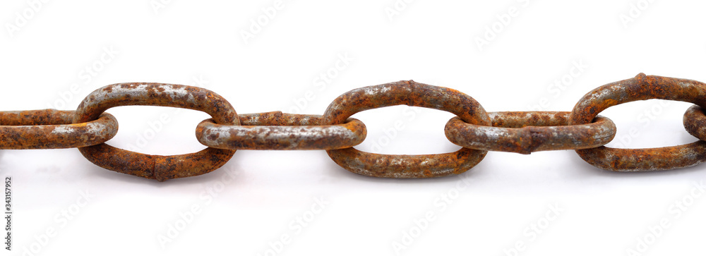 Rusty whole chain. Rusty whole chain.