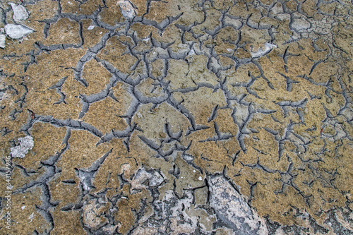 A barren land that is shattered for background and textured.