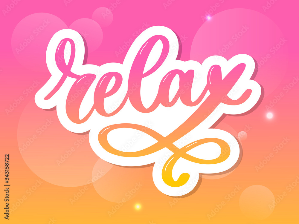 Hand drawn typography lettering phrase Relax isolated on the white background. Fun calligraphy for greeting and invitation card or t-shirt print design. Hand drawn typography lettering phrase Relax isolated on the white background. Fun calligraphy for greeting and invitation card or t-shirt print design.