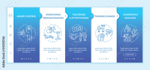 Mindset change onboarding vector template