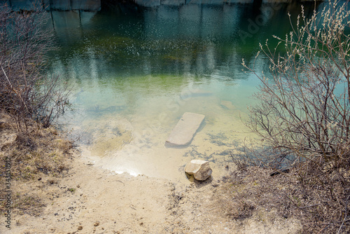 Sandy beach and water