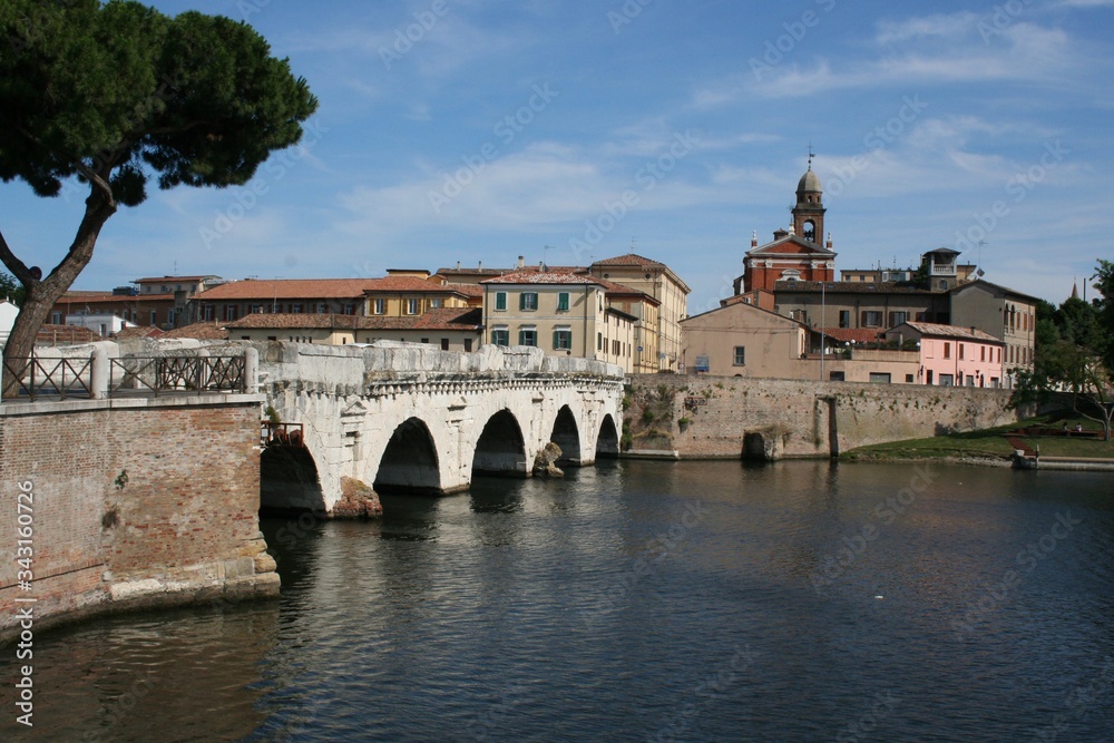 River Marecchia with Tiberius Bridge, Rimini
