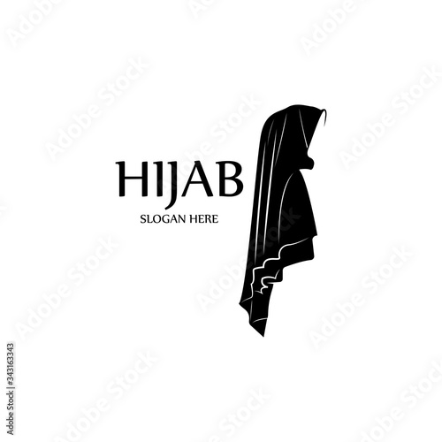 hijab women black silhouette vector icons app-vector
