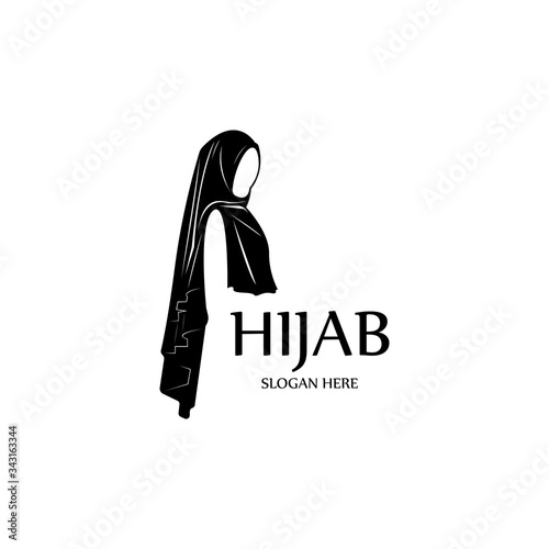 hijab women black silhouette vector icons app-vector