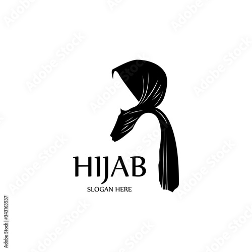 hijab women black silhouette vector icons app-vector