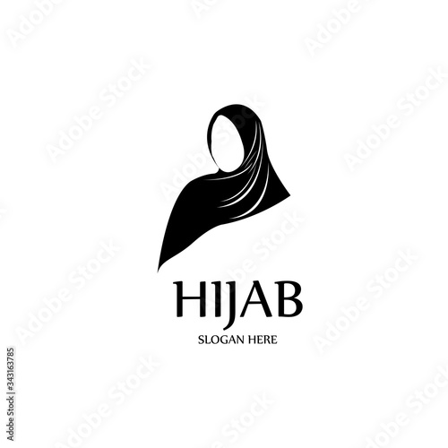 hijab women black silhouette vector icons app-vector
