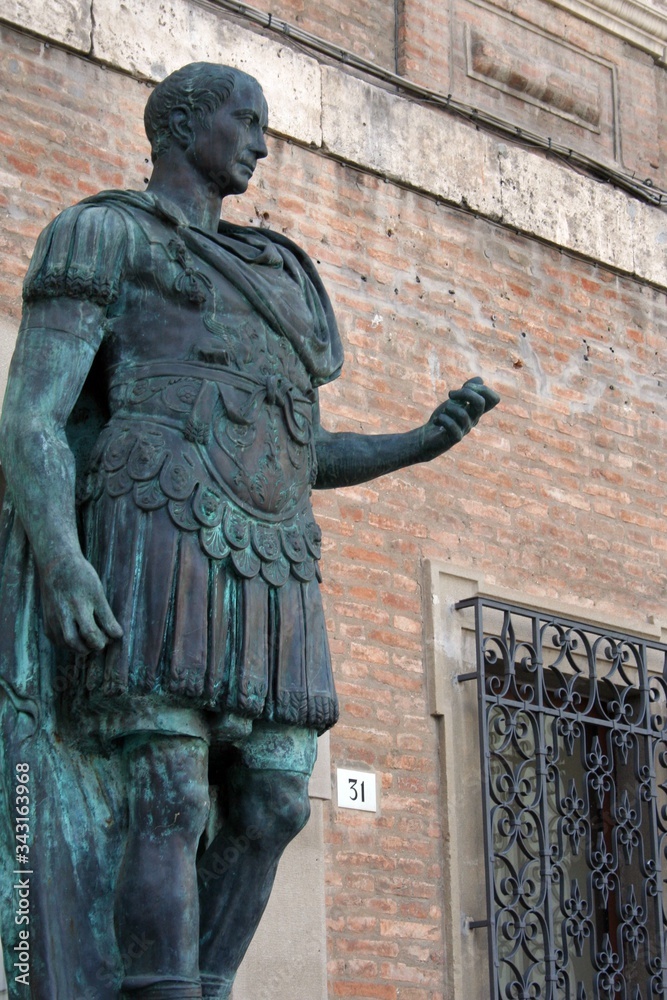 Naklejka premium Statue of Julius Ceasar, Rimini