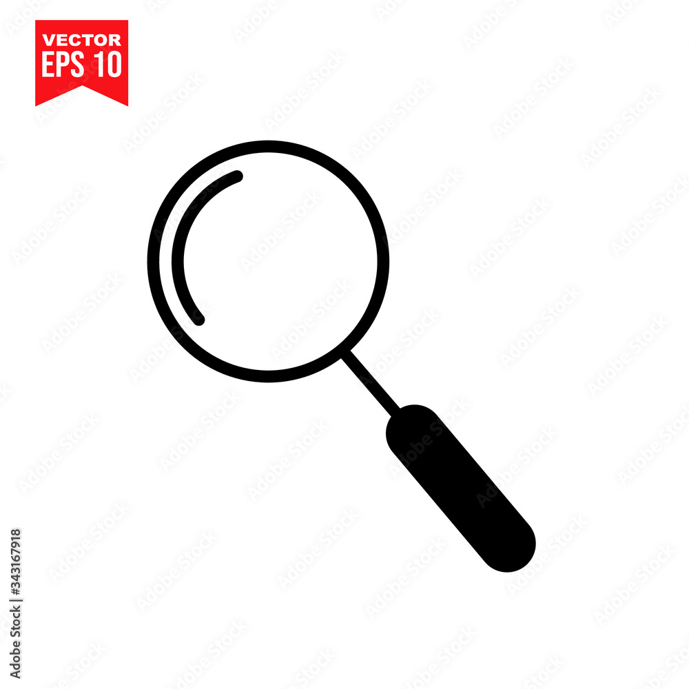 magnifying glass icon symbol Flat vector illustration for graphic and web design.