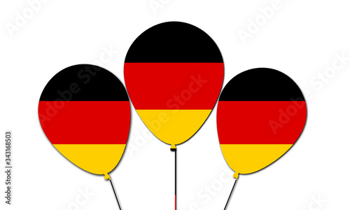 Deutschlandflagge, Luftballons, Symolisch, Berlin photo