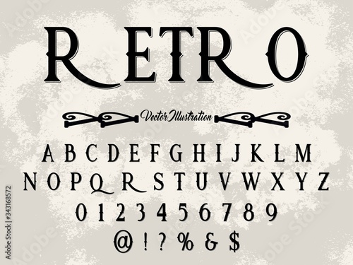 font,alphabet,typeface,absract and modern vector design vintage style label design.Grunge letter style