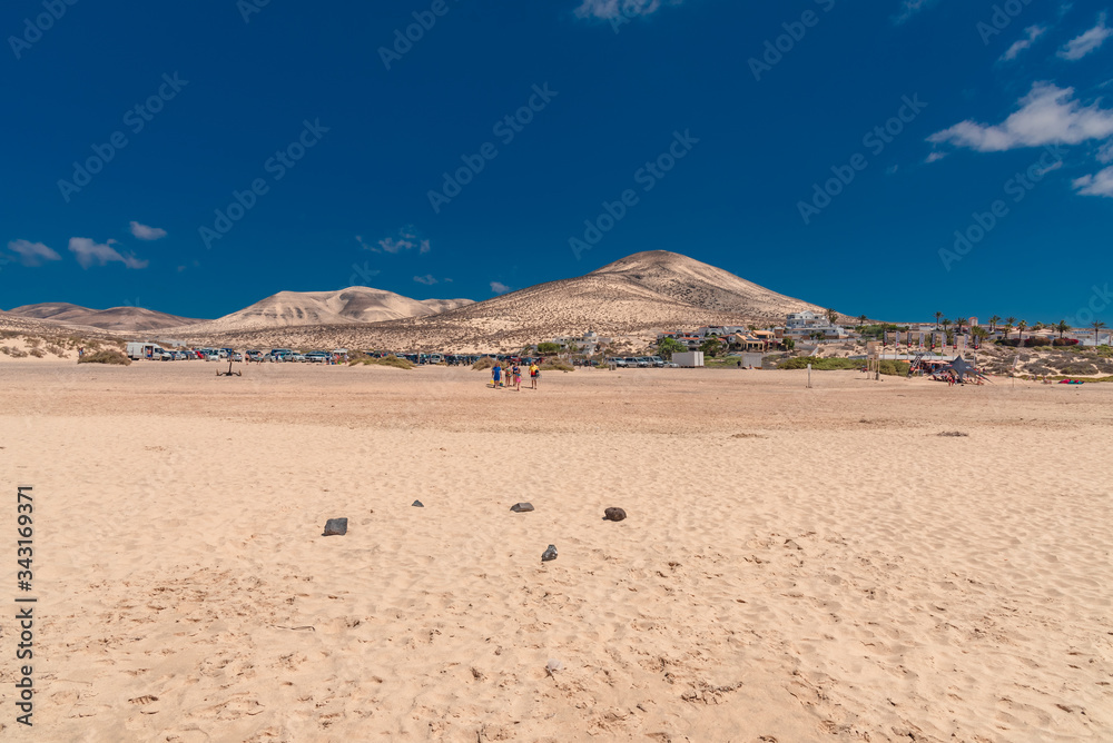 panorama island fuerteventura island in the desert