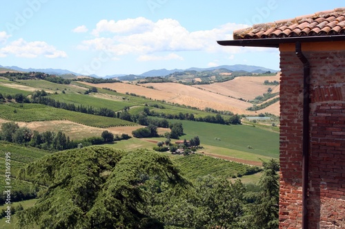 View from Dozza Castle towards Tuscany