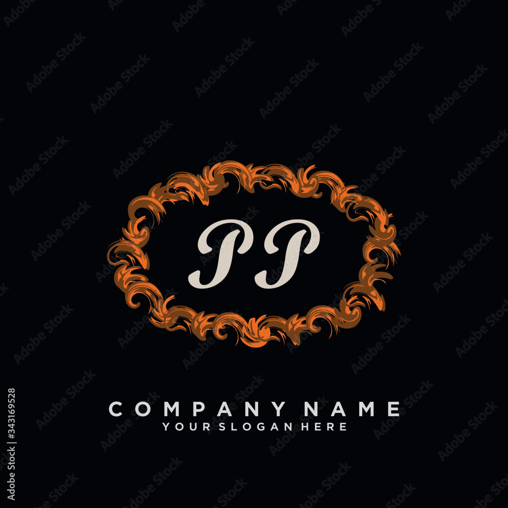 Initial Letter PP Logo With circle Template Vector Initial Letter PP Logo With circle Template Vector