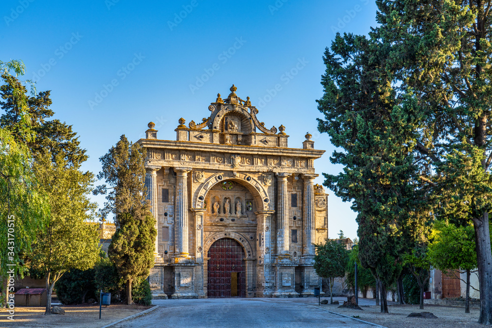 The Monasterio de la Cartuja de Santa Maria of Jerez de la Frontera in Spain The Monasterio de la Cartuja de Santa Maria of Jerez de la Frontera in Spain