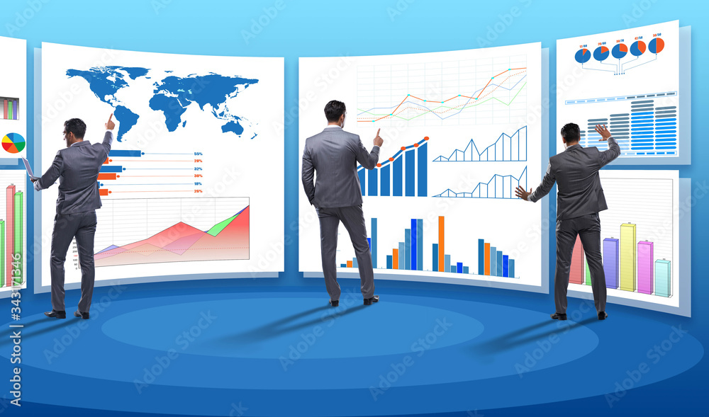 Concept of business charts and finance visualisation Concept of business charts and finance visualisation