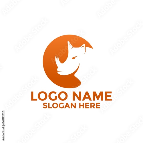 Wild boar Logo Icon Symbol Vector Illustration Isolated on White Background