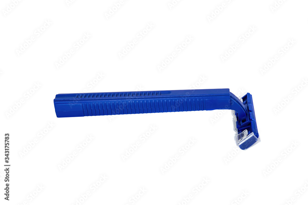 Disposable razor isolate on a white background close-up. Disposable razor isolate on a white background close-up.