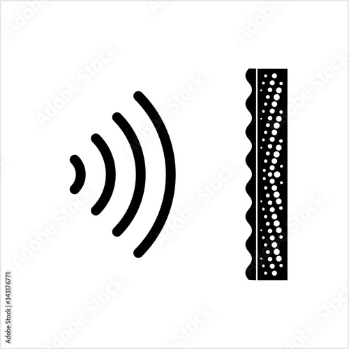 Soundproof Icon, Reducing The Sound Pressure Between Source And Receptor