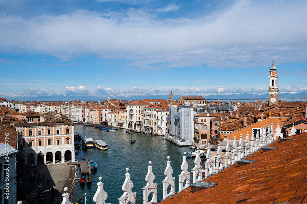 Vista dall'altop del Canal Grande di Venezia