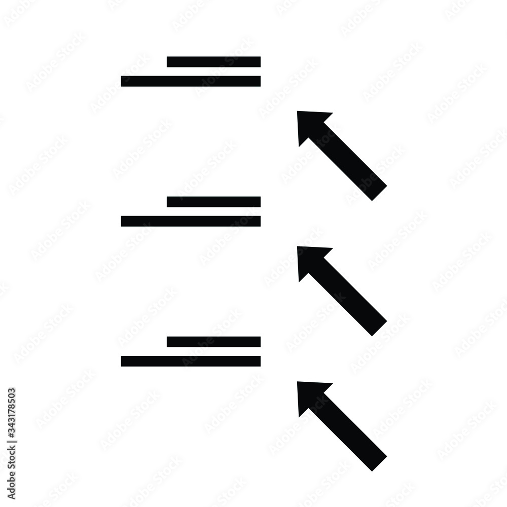 arrows in order line context. black isolated objects on a white background arrows in order line context. black isolated objects on a white background