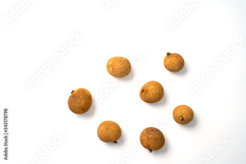 Longan on a white background photo