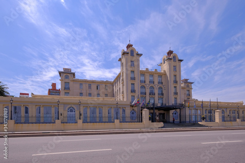 Mercosur Parliament building along the bank of Rio de la Plata, River Plate, Montevideo, Uruguay, South America