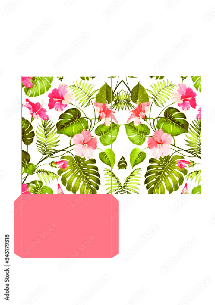 Obraz premium envelope with red roses