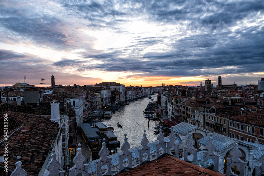 Canal grande di Venezia visto dall'alto