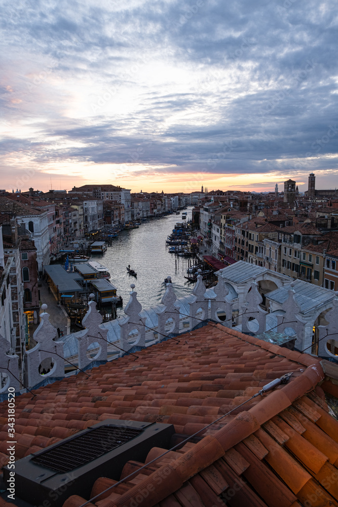 Canal grande di Venezia visto dall'alto