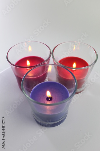 Obraz na płótnie candles three w salonie
