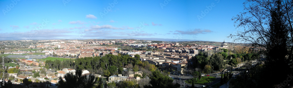 Toledo city panorama and blue sky