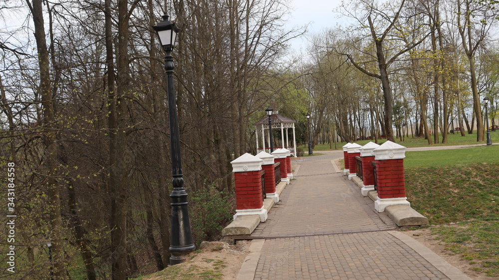 park bridge pathway in Belarus