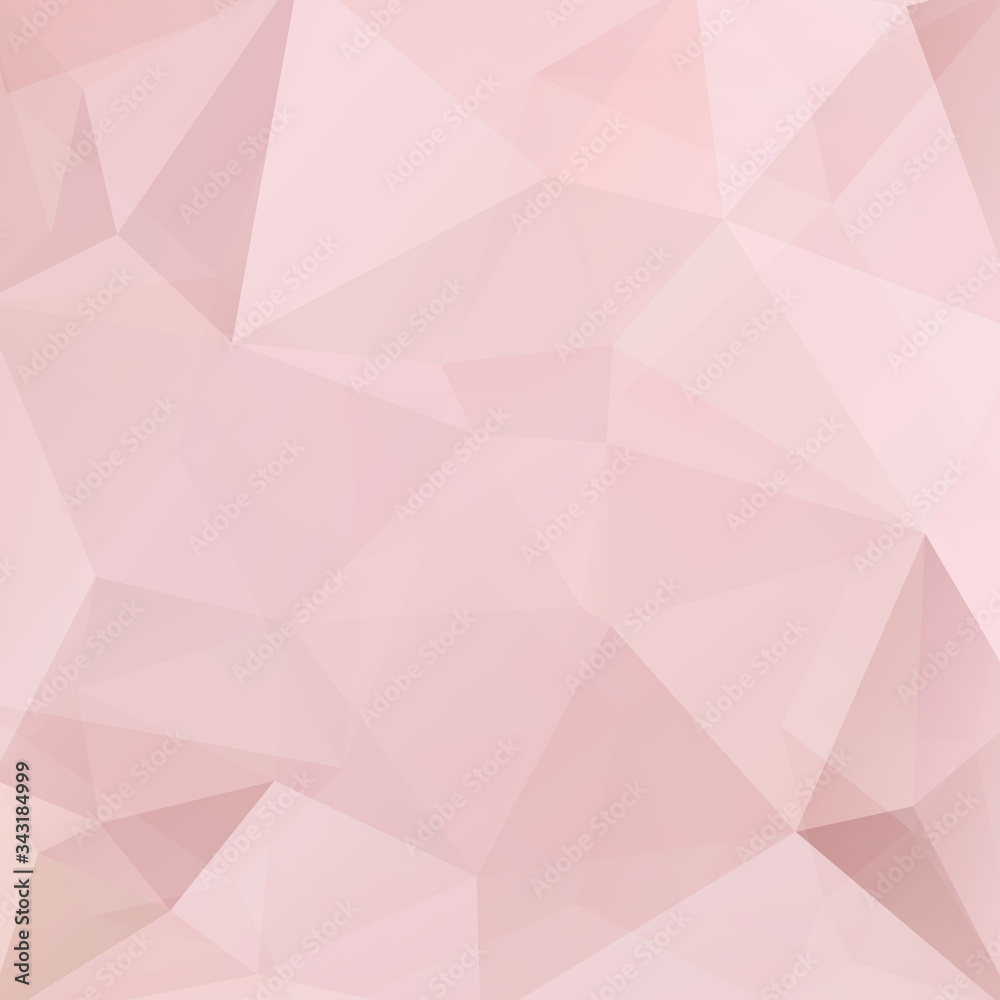 Background of geometric shapes. Pastel pink mosaic pattern. Vector EPS 10. Vector illustration