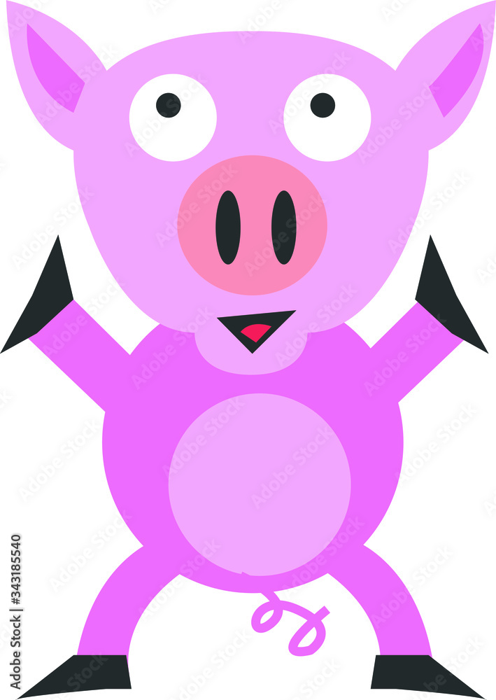 Piggy Pig farm Animal Vector Illustration Piggy Pig farm Animal Vector Illustration