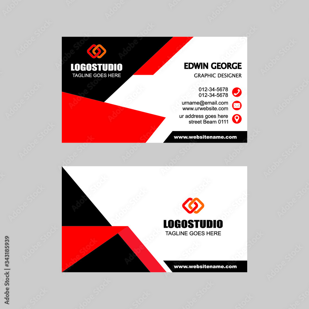 Business card studio media concept vector design Business card studio media concept vector design