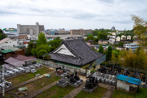 Odawara Cemetery, high up in the city.