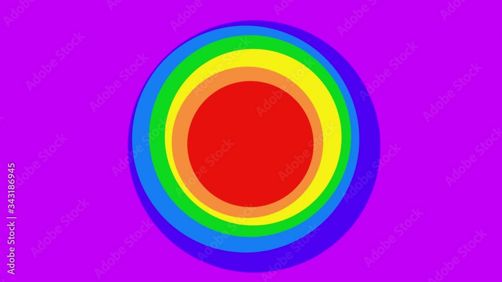 Animated screensaver looped seamlessly. Colorful round shapes rotate randomly around the center of the screen. Animated screensaver looped seamlessly. Colorful round shapes rotate randomly around the center of the screen.