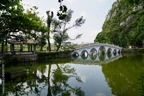 Seven Stars Cave Scenic Park in Zhaoqing City of Guangdong Province centers around the Star Lake and the Seven Peaks photo