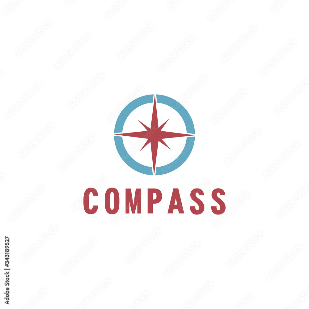 vector illustration compass icon flat design