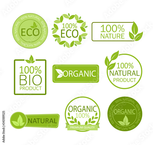 Vegan emblem. Round logo. Vector logo. Natural product. Natural leaf icon. Vegan emblem. Healthy fresh nutrition. Healthy lifestyle. photo
