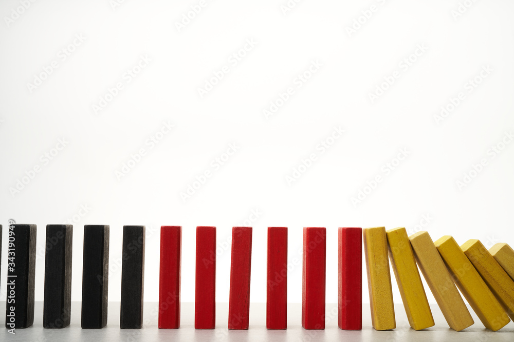 Fototapeta premium colored bricks isolated on white background