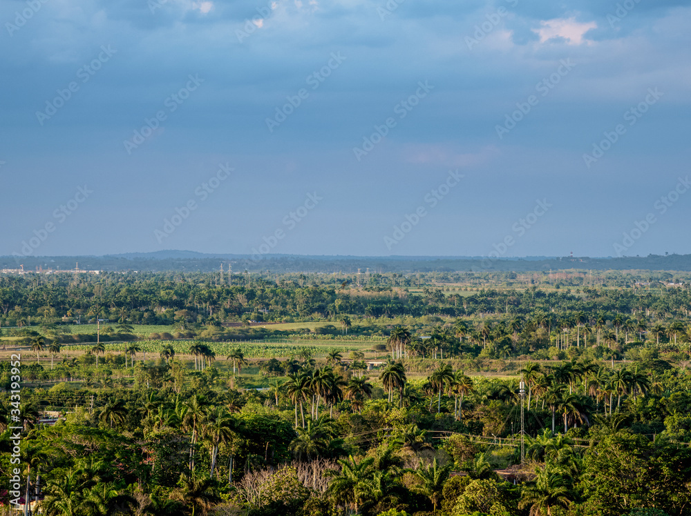 Landscape seen from Loma del Capiro, Santa Clara, Villa Clara Province, Cuba