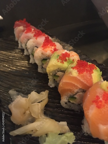 sushi on a plate 
